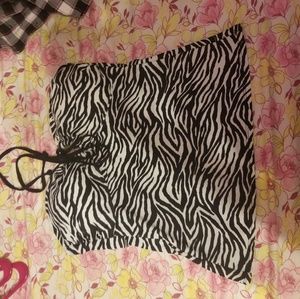 Zebra print swim suit top